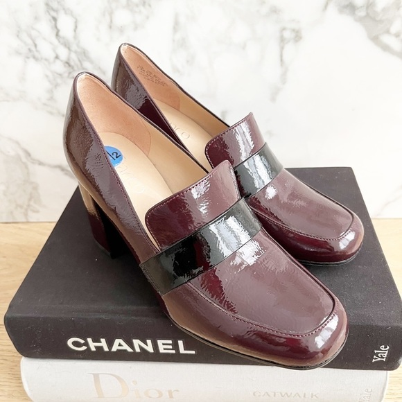 BNWT Franco Sarto Patent Block Heel Dress Loafer - Picture 2 of 10